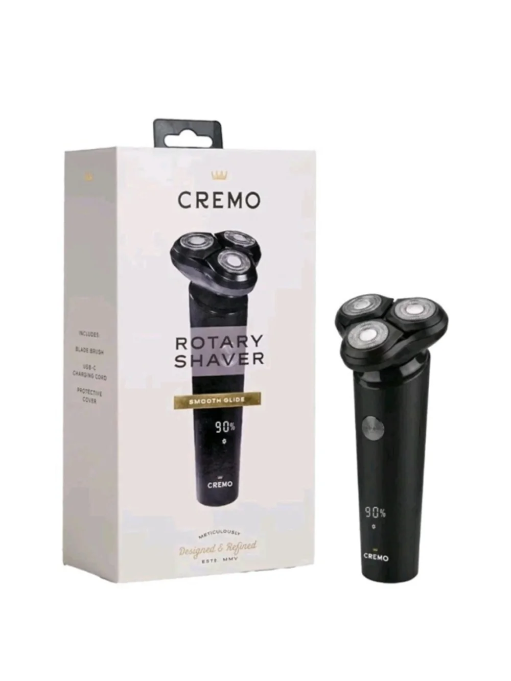 Cremo Rotary Shaver for Men, Cordless Foil Shaver with Multi-Foil Floating Head,